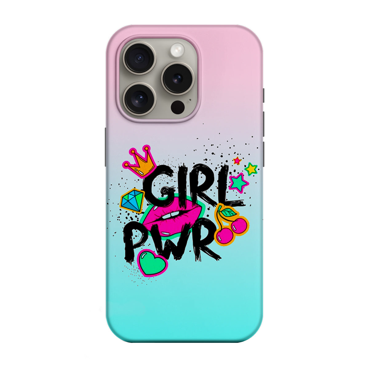 Case for Apple iPhone 17 Pro, Perfect Case, LOVE-Splash Girl Power, Multicolor
