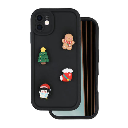 Coque pour Apple iPhone 15 Pro, OEM, Ultra Trendy 3D Christmas, Noire