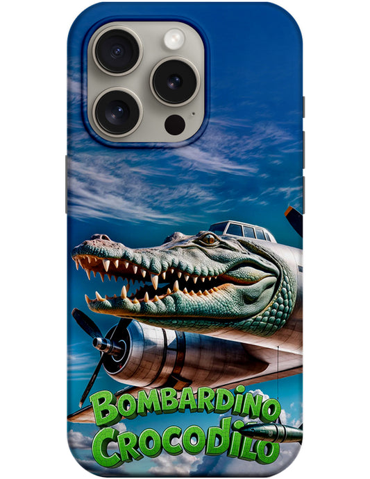 Coque pour Apple iPhone 14 Pro, Perfect Case, Italian Brainrot Bombardino Crocodilo, Multicolore