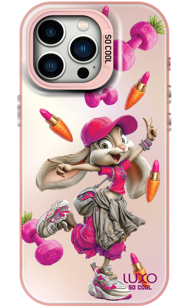 Coque pour Apple iPhone 17 Pro Max, LUXO So CooL, ArcadiA Rabbit, Multicolore