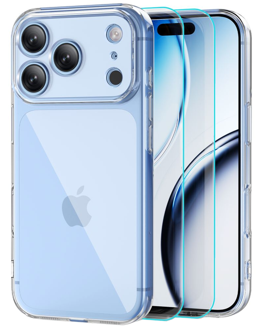 Coque pour Apple iPhone 18 Pro Max / 17 Pro Max, Tech-Protect, Flexair avec protecteur d'écran, Transparente