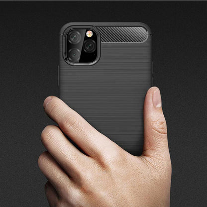 Coque pour Apple iPhone 11 Pro Max, Techsuit, Carbone, Noire