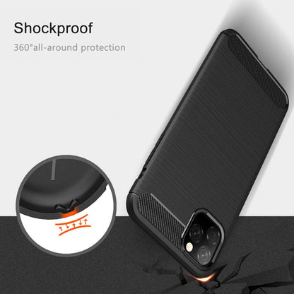 Coque pour Apple iPhone 11 Pro Max, Techsuit, Carbone, Noire