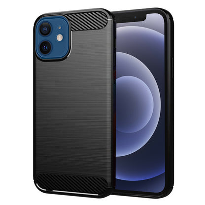 Coque pour Apple iPhone 12 / 12 Pro, Techsuit, Carbone, Noire