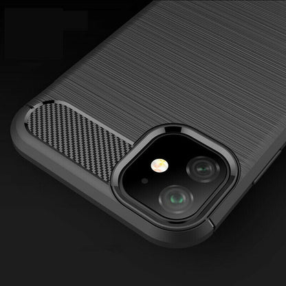 Coque pour Apple iPhone 12 / 12 Pro, Techsuit, Carbone, Noire