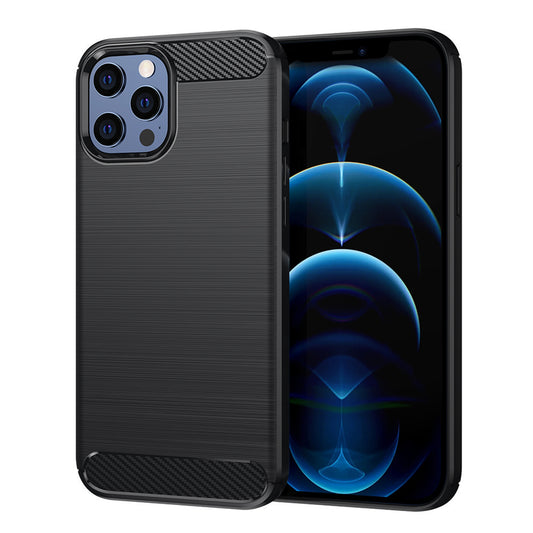 Coque pour Apple iPhone 12 Pro Max, Techsuit, Carbone, Noire