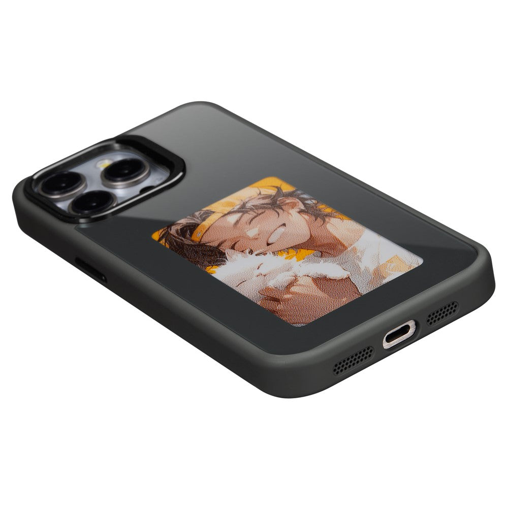 Coque pour Apple iPhone 15 Pro, OEM, Écran E-Ink Personnalisé, Noir