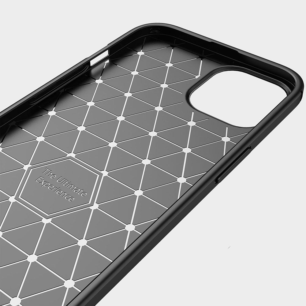 Coque pour Apple iPhone 13 mini, Techsuit, Carbone, Noire