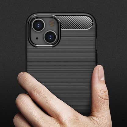 Coque pour Apple iPhone 13 mini, Techsuit, Carbone, Noire