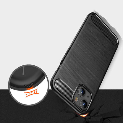 Coque pour Apple iPhone 13 mini, Techsuit, Carbone, Noire