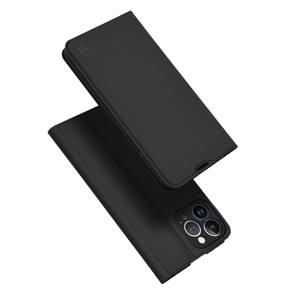 Coque pour Apple iPhone 13 Pro Max, Techsuit, Magskin Book, Noire