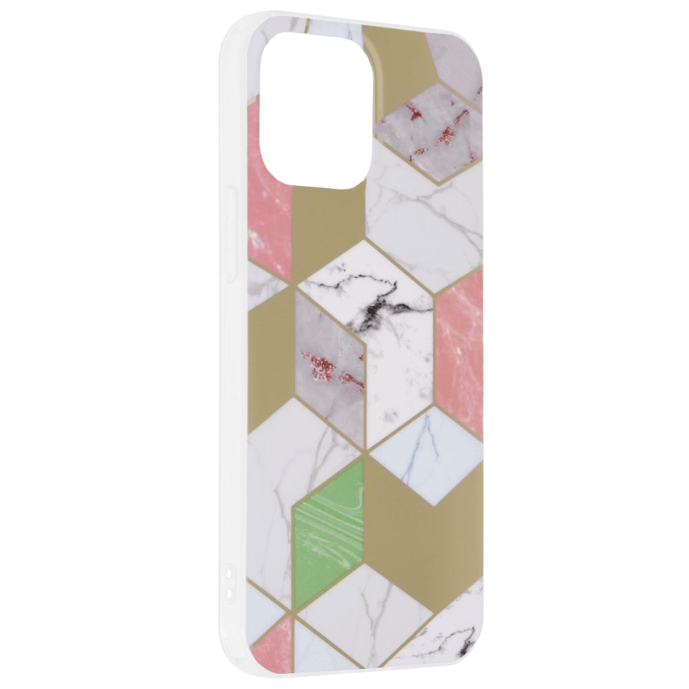 Coque pour Apple iPhone 13 Pro Max, Techsuit, Marble, Violet