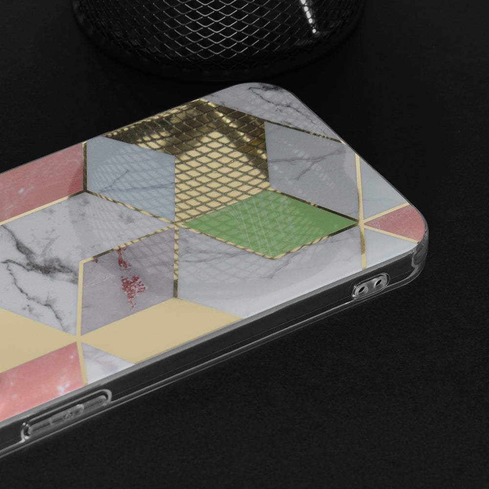 Coque pour Apple iPhone 13 Pro Max, Techsuit, Marble, Violet