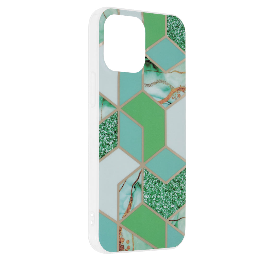 Coque pour Apple iPhone 13 Pro Max, Techsuit, Marble, Vert
