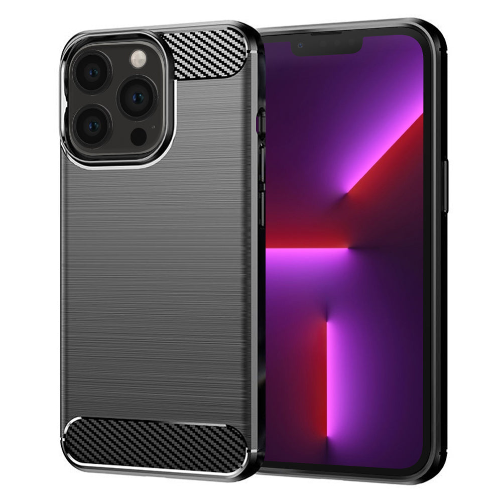 Coque pour Apple iPhone 13 Pro, Techsuit, Carbone, Noire