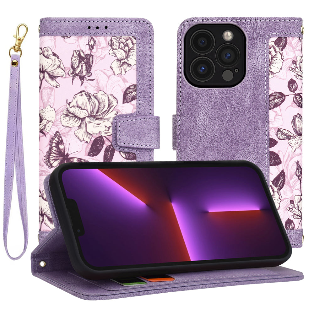 Coque pour Apple iPhone 13 Pro, Techsuit, FlipCraft, Violet