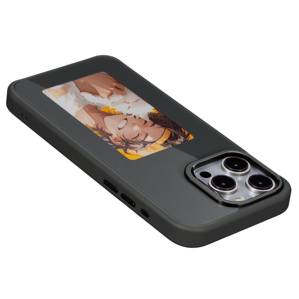 Coque pour Apple iPhone 15 Pro, OEM, Écran E-Ink Personnalisé, Noir