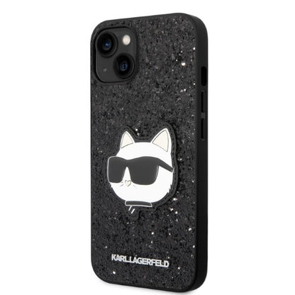 Case for Apple iPhone 14 Plus, Karl Lagerfeld, Glitter Choupette Patch, Black