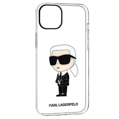 Case for Apple iPhone 14 Plus, Karl Lagerfeld, Ikonik Karl, Transparent