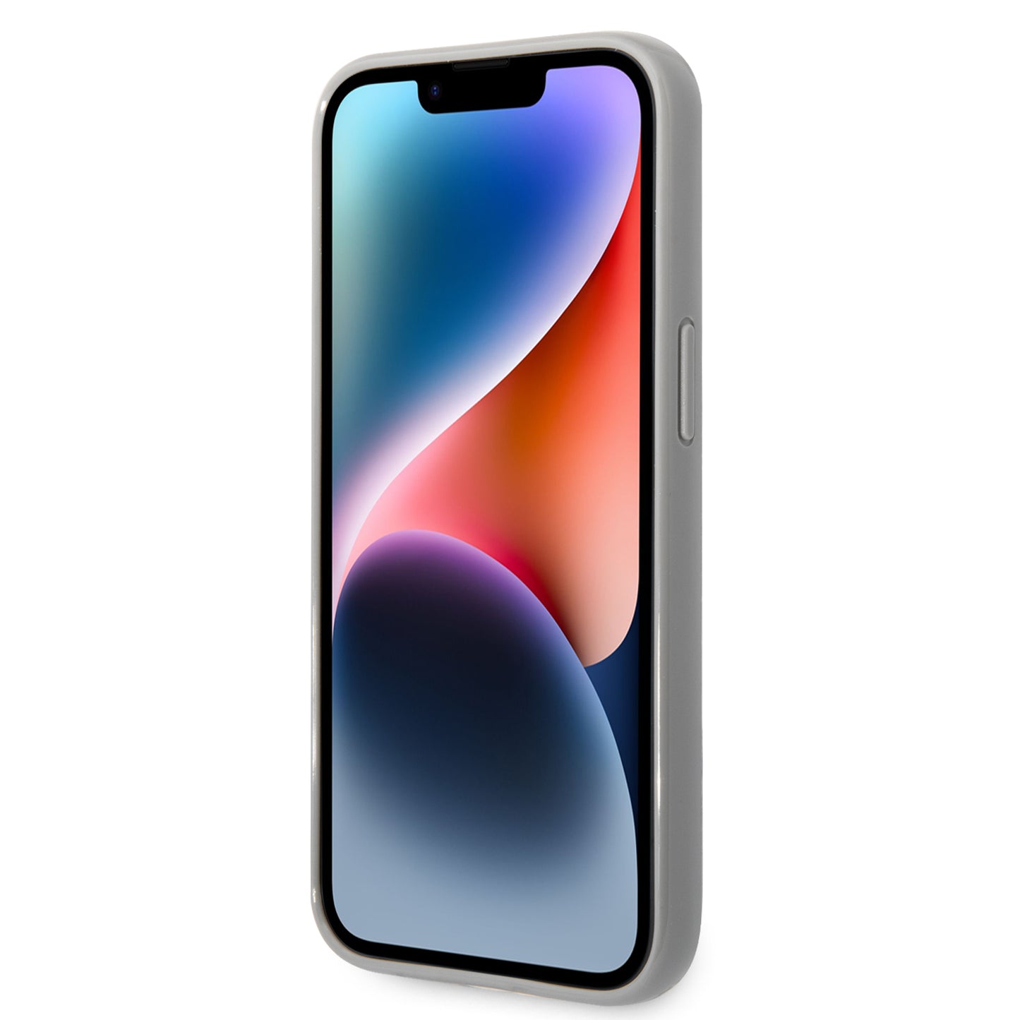 Étui pour Apple iPhone 14 Plus, Karl Lagerfeld, Monogram Iridescent, Argenté