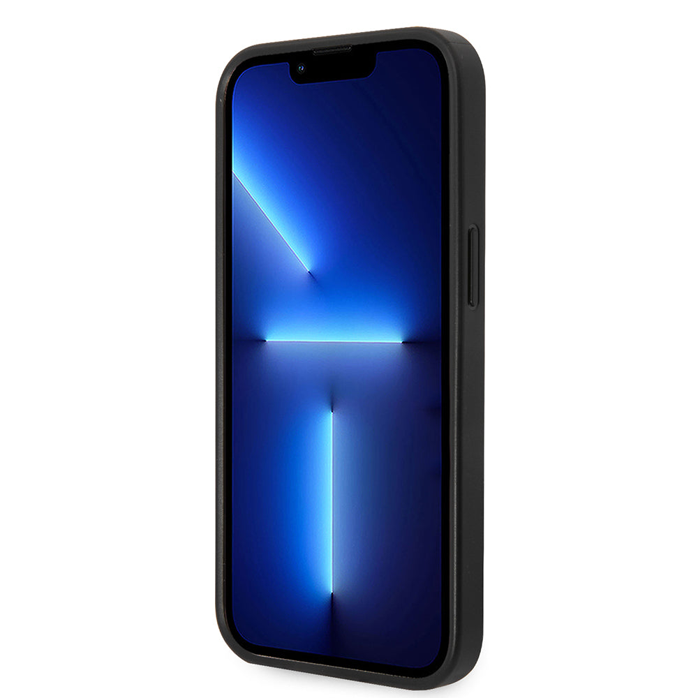 Étui pour Apple iPhone 14 Plus, Karl Lagerfeld, Saffiano Karl's Head, Argenté