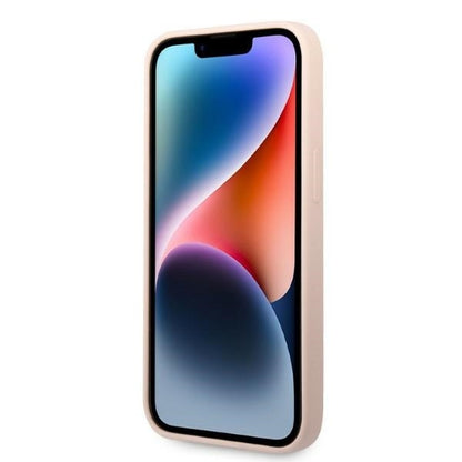 Étui pour Apple iPhone 14 Plus, Karl Lagerfeld, Silicone Ikonik Karl, Rose