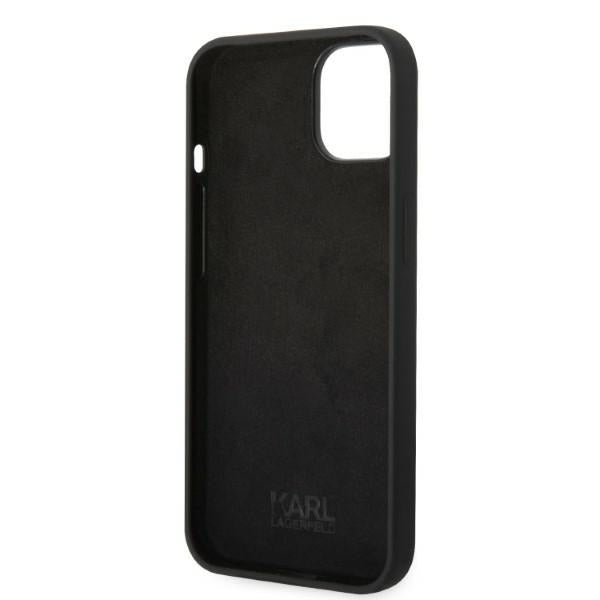 Étui pour Apple iPhone 14 Plus, Karl Lagerfeld, Silicone RSG, Noir