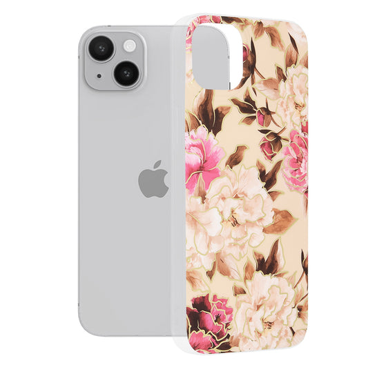 Coque pour Apple iPhone 14 Plus, Techsuit, Marble, Beige
