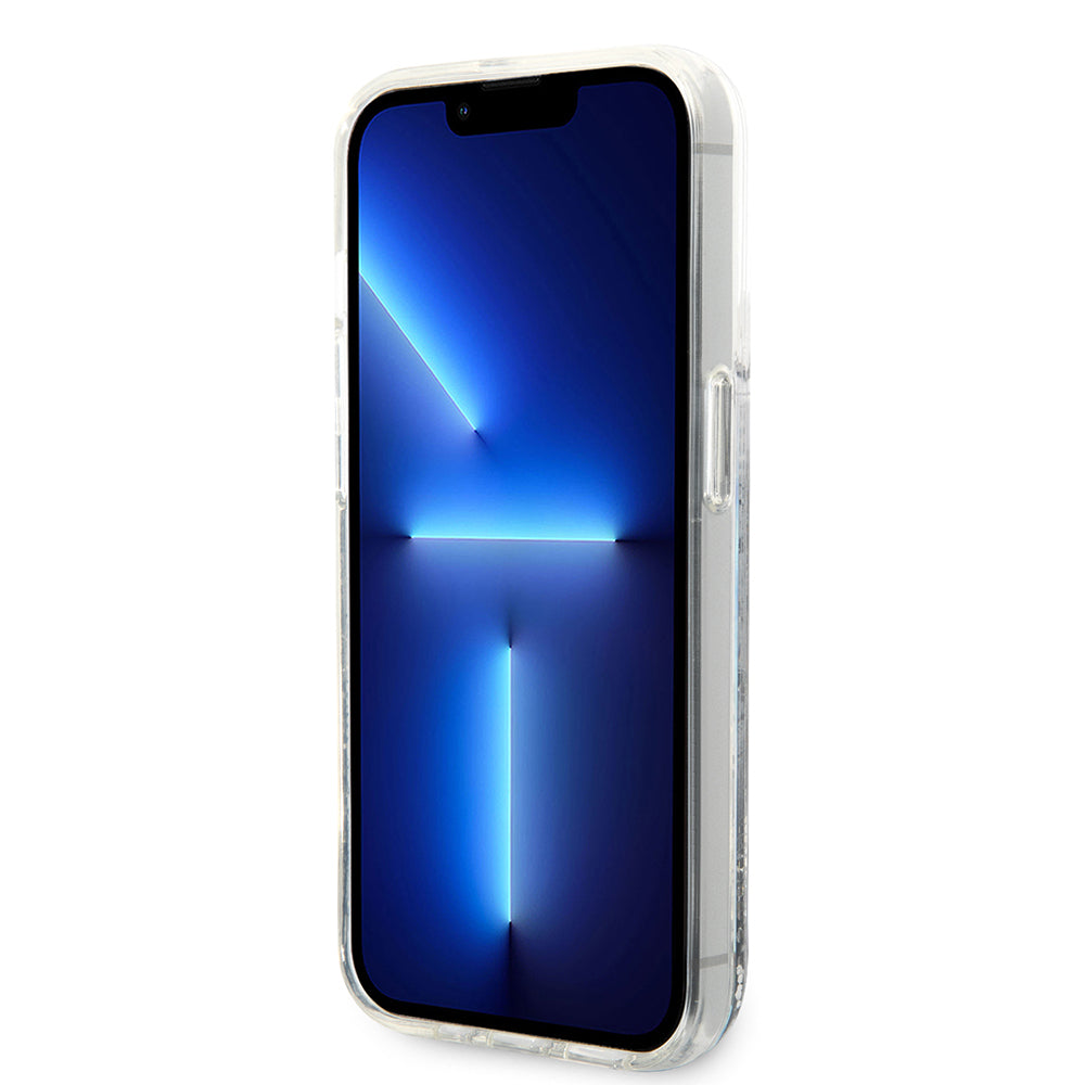 Étui pour Apple iPhone 14 Pro, Karl Lagerfeld, Liquid Glitter RSG, Argenté