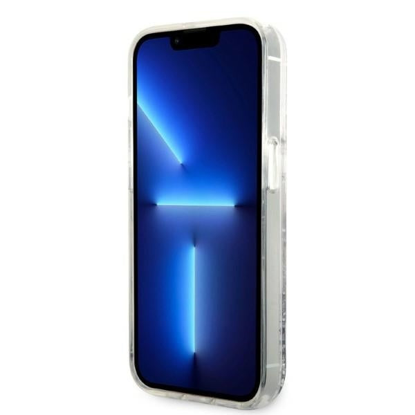 Housse pour Apple iPhone 14 Pro Max, Karl Lagerfeld, Glitter Choupette's Head, Argentée