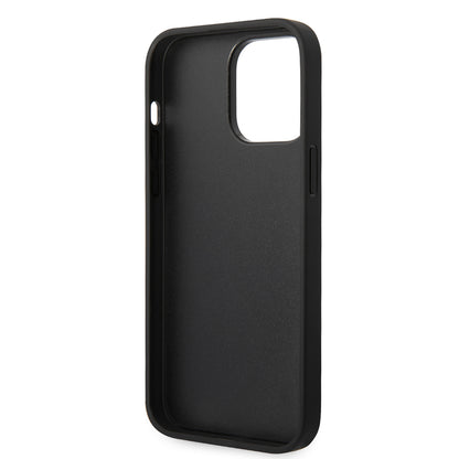 Étui pour Apple iPhone 14 Pro Max, Karl Lagerfeld, Glitter Flakes Ikonik Karl, Argenté