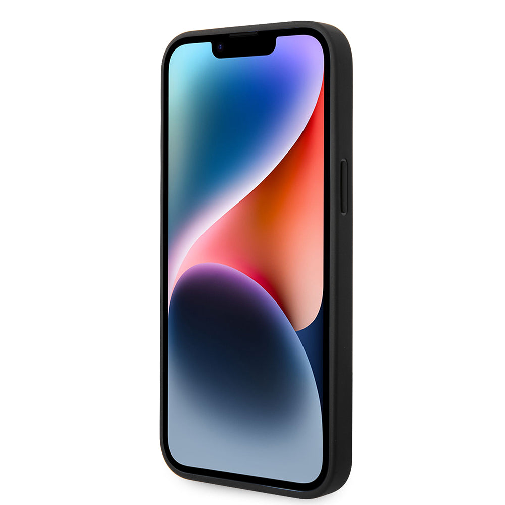 Étui pour Apple iPhone 14 Pro Max, Karl Lagerfeld, Glitter Flakes Ikonik Karl, Argenté