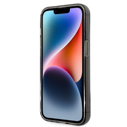 Housse pour Apple iPhone 14 Pro Max, Karl Lagerfeld, Glitter Karl & Choupette, Noire