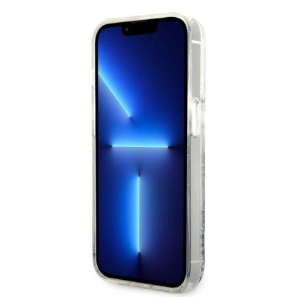 Housse pour Apple iPhone 14 Pro Max, Karl Lagerfeld, Glitter Karl's Head, Argentée