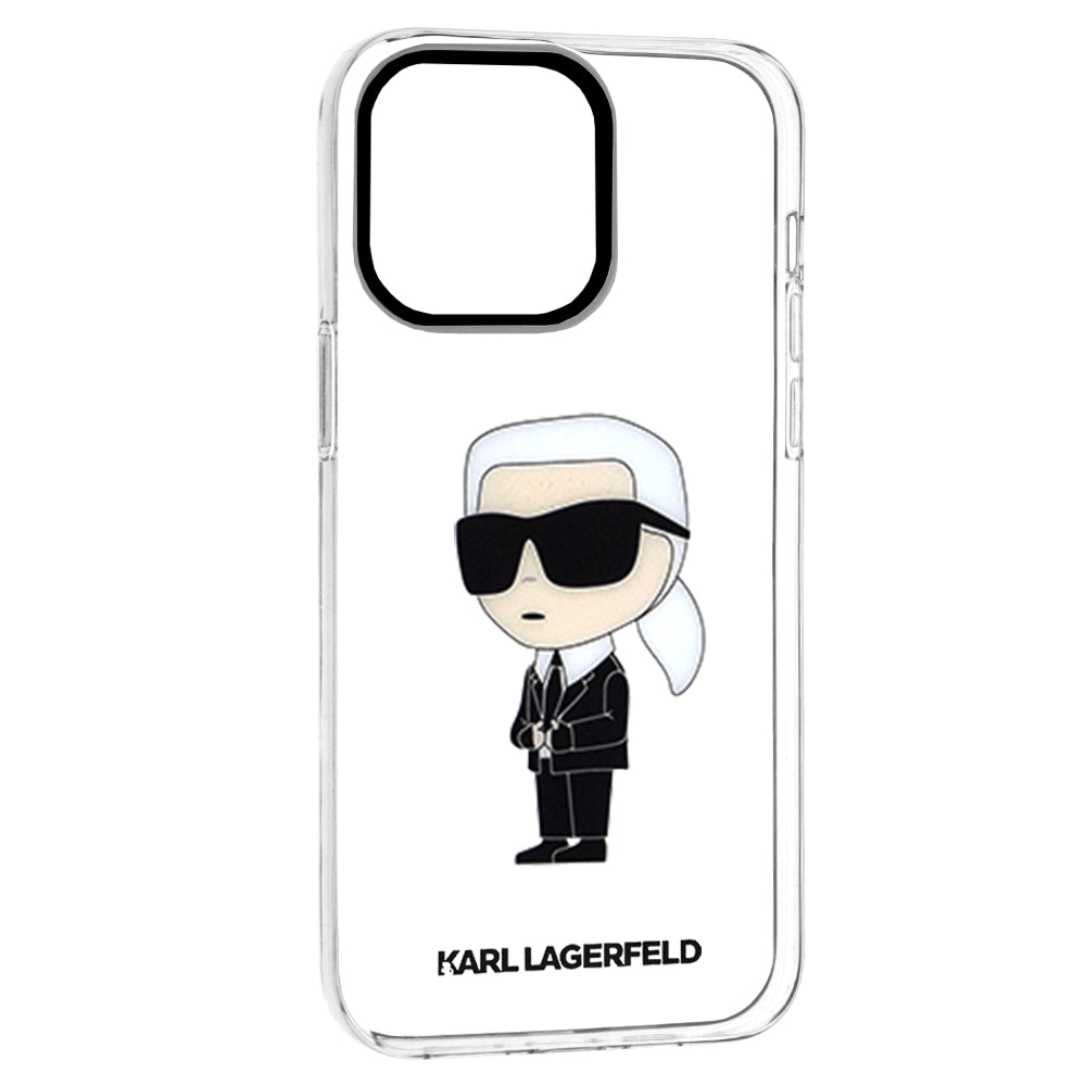 Case for Apple iPhone 14 Pro Max, Karl Lagerfeld, Ikonik Karl, Transparent