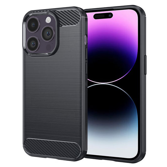 Coque pour Apple iPhone 14 Pro Max, Techsuit, Carbone, Noire