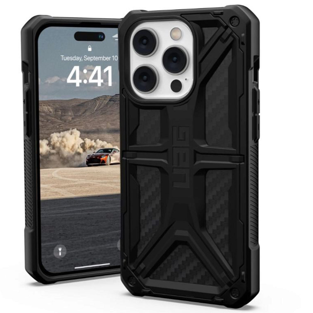Coque pour Apple iPhone 14 Pro, Urban Armor Gear, Monarch Carbon, Noire