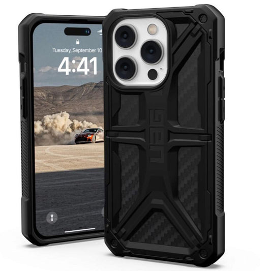 Coque pour Apple iPhone 14 Pro, Urban Armor Gear, Monarch Carbon, Noire