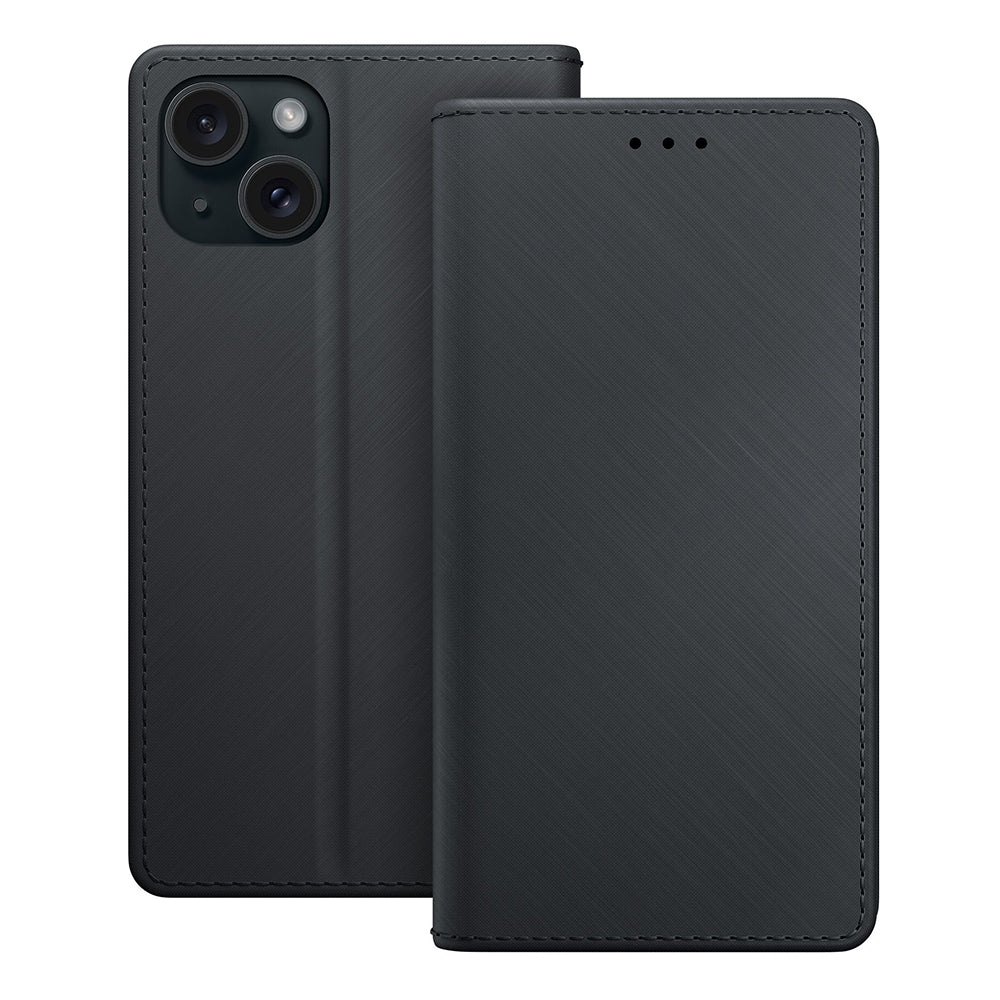 Coque pour Apple iPhone 15, 3MK, Portefeuille, Noire