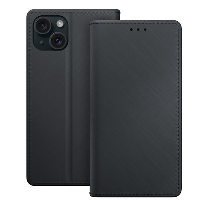Coque pour Apple iPhone 15, 3MK, Portefeuille, Noire