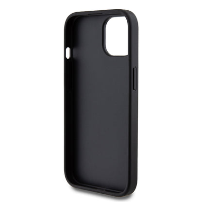 Étui pour Apple iPhone 15, Guess, Glitter Big 4G Script, Noir