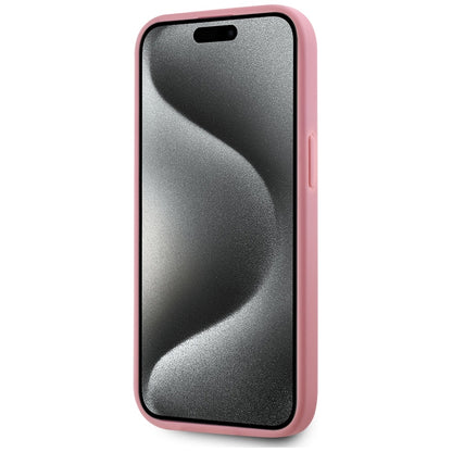 Étui pour Apple iPhone 15, Karl Lagerfeld, Metal Signature, Rose