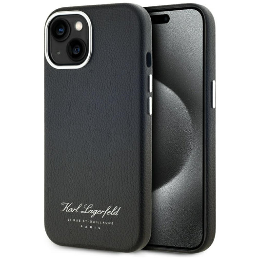 Étui pour Apple iPhone 15, Karl Lagerfeld, RSG, Noir