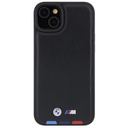 Étui pour Apple iPhone 15 Plus, BMW, Stamp Tricolore, Noir