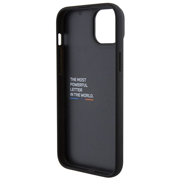 Étui pour Apple iPhone 15 Plus, BMW, Stamp Tricolore, Noir