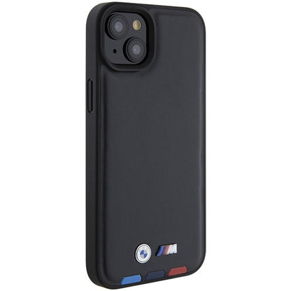 Étui pour Apple iPhone 15 Plus, BMW, Stamp Tricolore, Noir