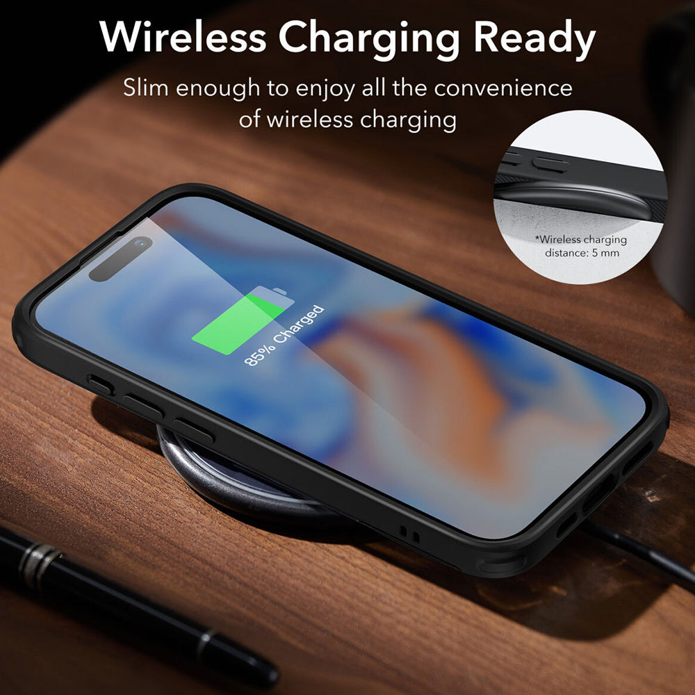 Étui pour Apple iPhone 15 Plus, ESR, Air Shield Boost Kickstand, Noir