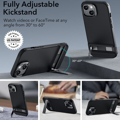 Étui pour Apple iPhone 15 Plus, ESR, Air Shield Boost Kickstand, Noir