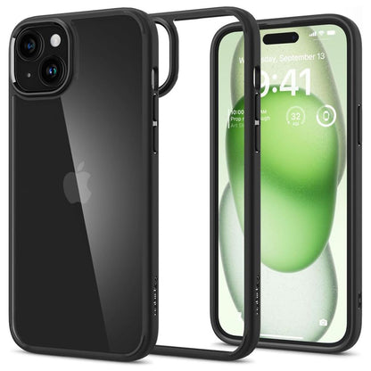 Étui pour Apple iPhone 15 Plus, Spigen, Ultra Hybrid, Noir Mat