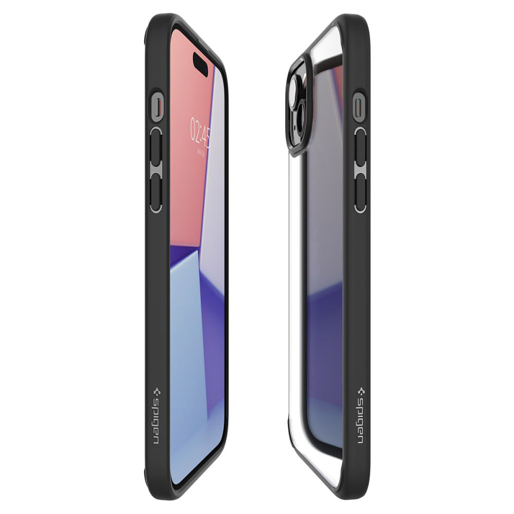 Étui pour Apple iPhone 15 Plus, Spigen, Ultra Hybrid, Noir Mat